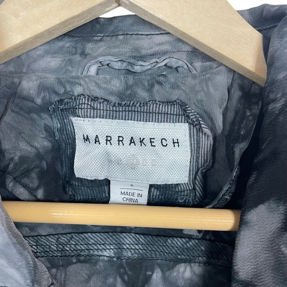 Evereve Marrakech Amber Tie Dye Moto Jacket in Black/White Size S - Picture 9 of 14